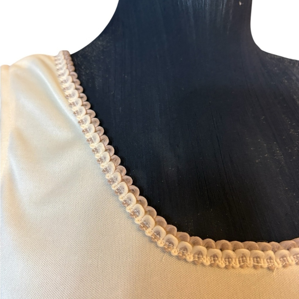 Vintage 70’s Cream Cleopatra Union Made Long Sleeveless Dress - Picture 5 of 16